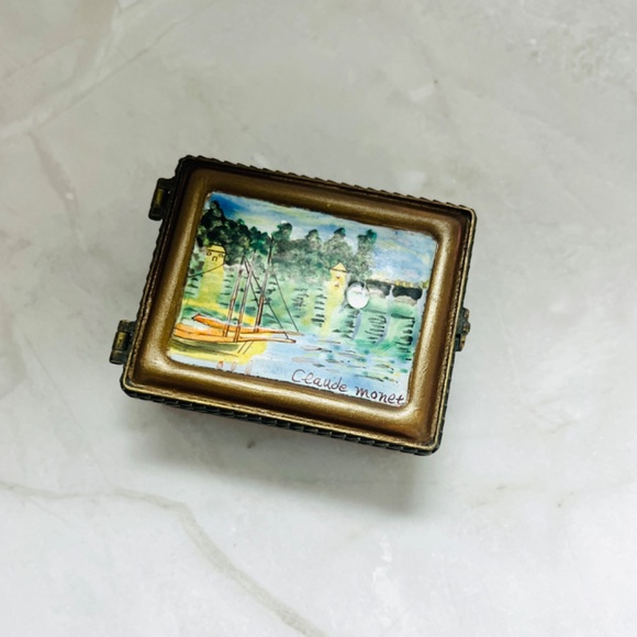 Claude Monet Trinket Box. Vintage painting trinket box. Artwork Trinket box. - Picture 6 of 8
